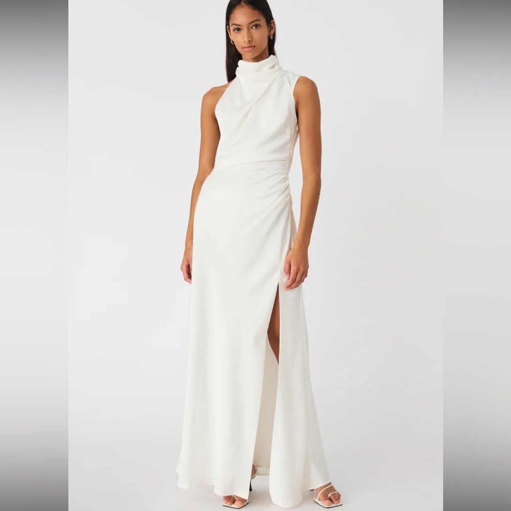 MISHA Constantina Satin Gown - Ivory